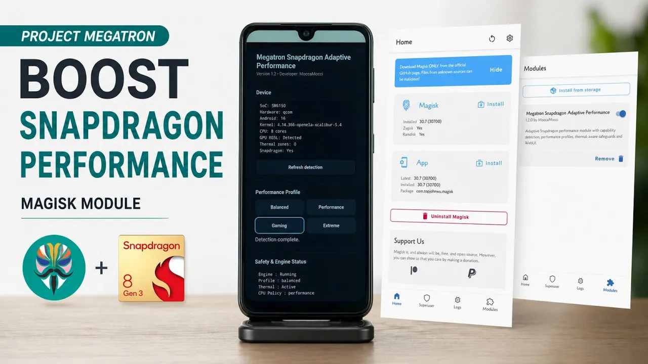 Project Megatron: A Snapdragon-Focused Magisk Module for Android Performance Tuning