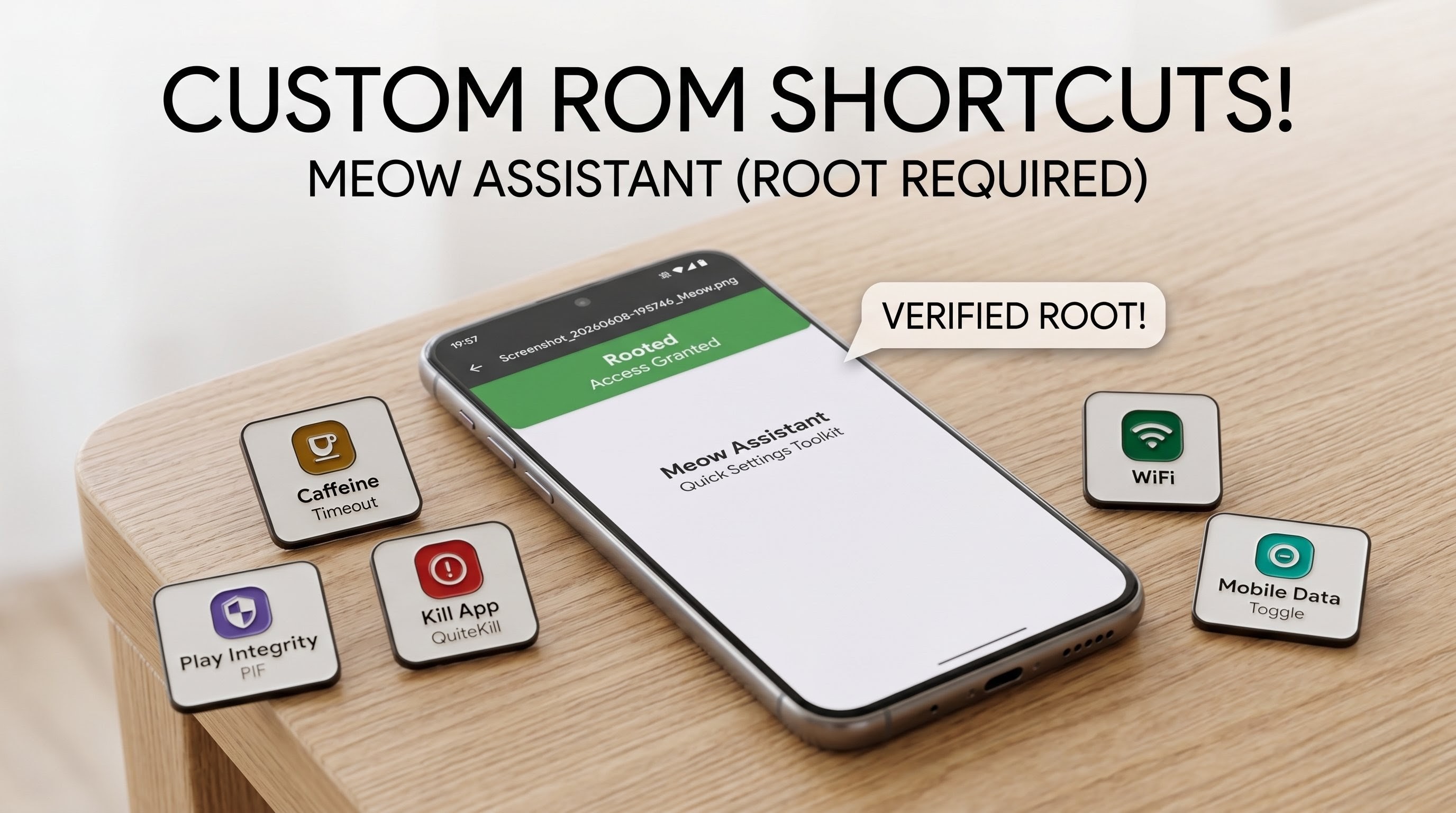 Enhancing Your Android Custom ROM with Meow Assistant: Custom Quick Settings and Root Shortcuts